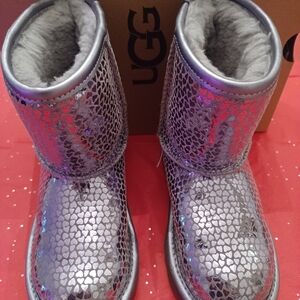 UGG Silver Glitter Boots